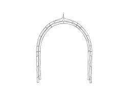 Arche de jardin HANNAH - 180 cm revêtement en poudre noir