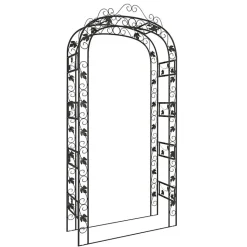 Arche de jardin Noir 116x45x240 cm Acier