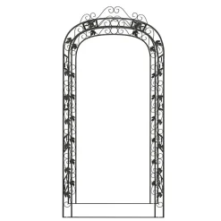 Arche de jardin Noir 116x45x240 cm Acier