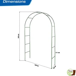 Arche de jardin pour plantes grimpantes