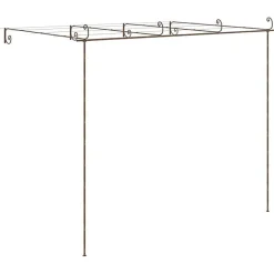 Arche de rosiers - vidaXL - Marron antique - Fer forgé - 4x3x2,5 m - Durable et élégant