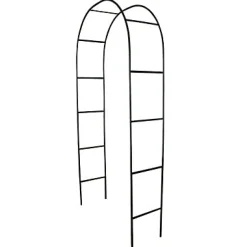 Arche double Blooma Makis en métal coloris noir L.120 x l.40 x H.240 cm