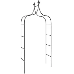 Arches de jardin 2 pcs Noir 120x38x260 cm Acier