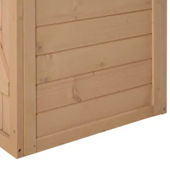 Armoire abri de jardin - grande porte verrouillable loquet - 2 étagères - toit bitumé incliné bois de sapin pré-huilé