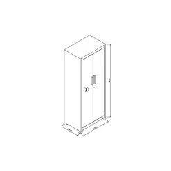 Armoire modulaire Meubles d'atelier Garage L1.95m HT 2.00m 8 Eléments Modulables Gris Anthracite Pré-montés VITO