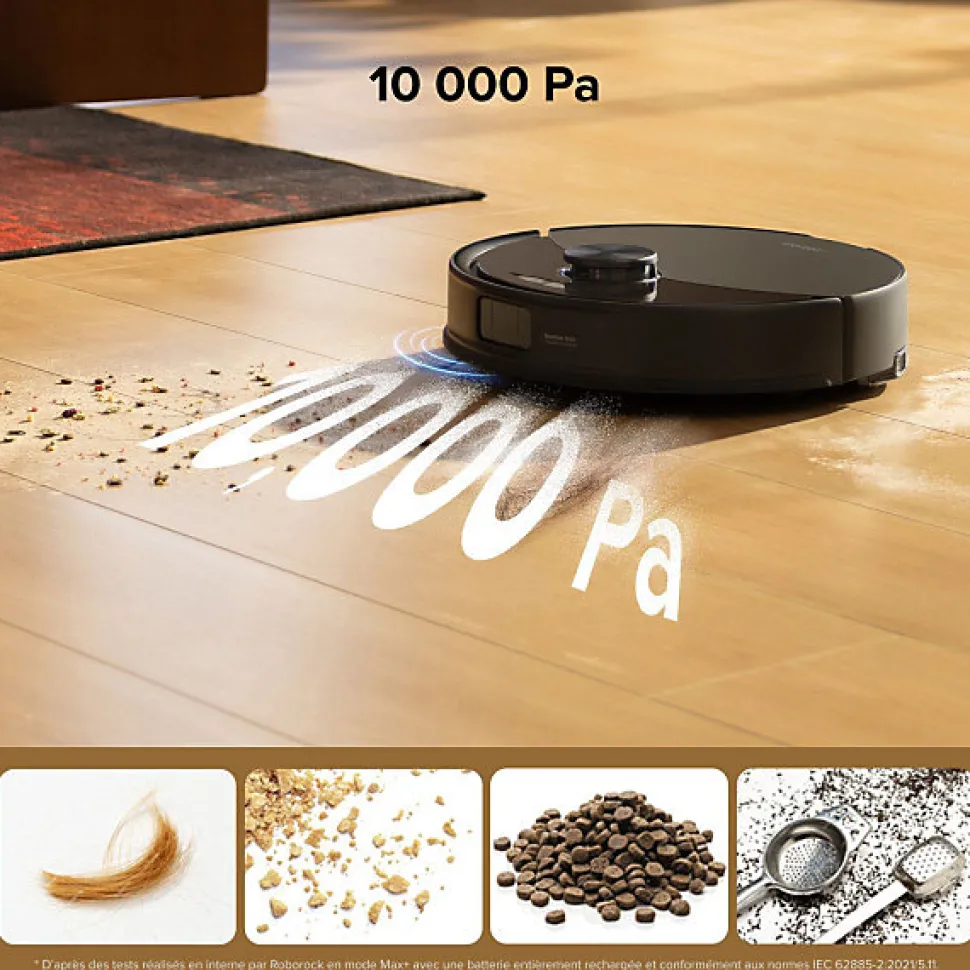 Aspirateur Robot Laveur - ROBOROCK Q10 VF+ - 10000 Pa - 150 min - Noir