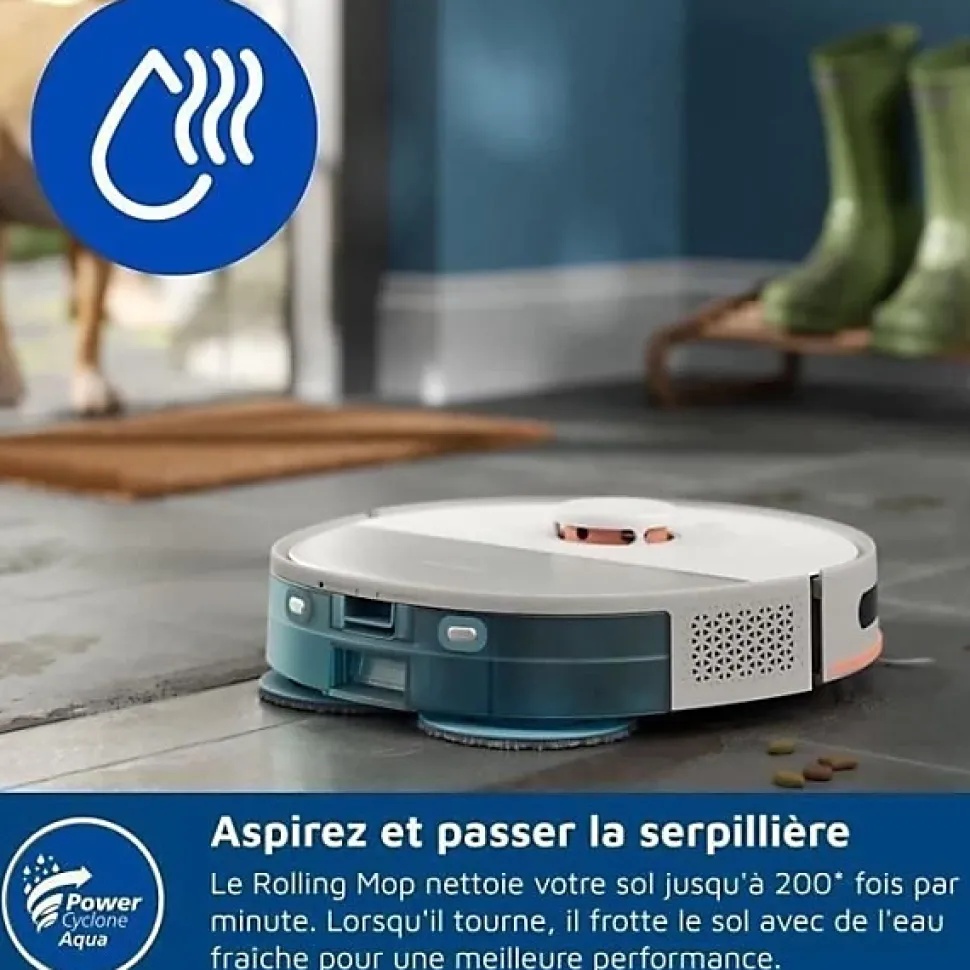 Aspirateur Robot Laveur - PHILIPS XU5100/20 - 10000 Pa - Auto-vidange - Navigation Laser
