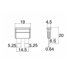 Assortiment de 10 mini-fusibles à lamelle enfichables