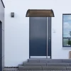 Auvent de Porte d'Entrée Mellerud 150 x 100 cm Noir Marron en.casa