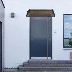 Auvent de Porte d'Entrée Mellerud 150 x 100 cm Noir Marron en.casa