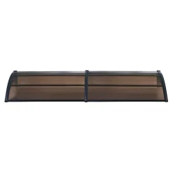 Auvent de Porte d'Entrée Mellerud 200 x 100 cm Noir Marron en.casa