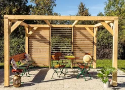 Auvent pergola Veneto Habrita en bois l.3,6 x P.3,4 x H.2,17 m