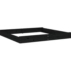 Bac à sable - VIDAXL - Carré - Bois de pin massif - Noir - 200x200 cm