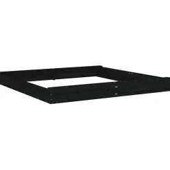 Bac à sable - VIDAXL - Carré - Bois de pin massif - Noir - 200x200 cm