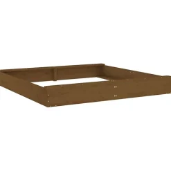 Bac à sable avec sièges marron miel carré bois de pin massif