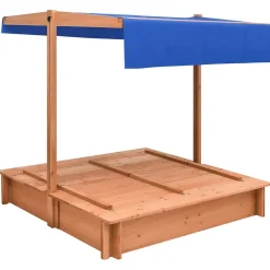 Bac à sable avec toit bois bois Helloshop26