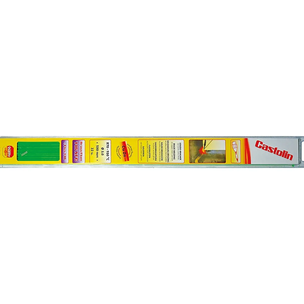 Baguettes de soudo/brasage Castolin l. 500mm, ø2 mm - 4 pièces