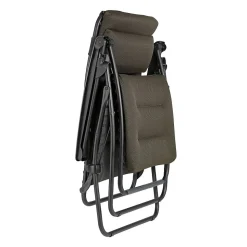 Bain de soleil Aircomfort Lafuma acier et polyester Taupe l.67cm x H.115cm