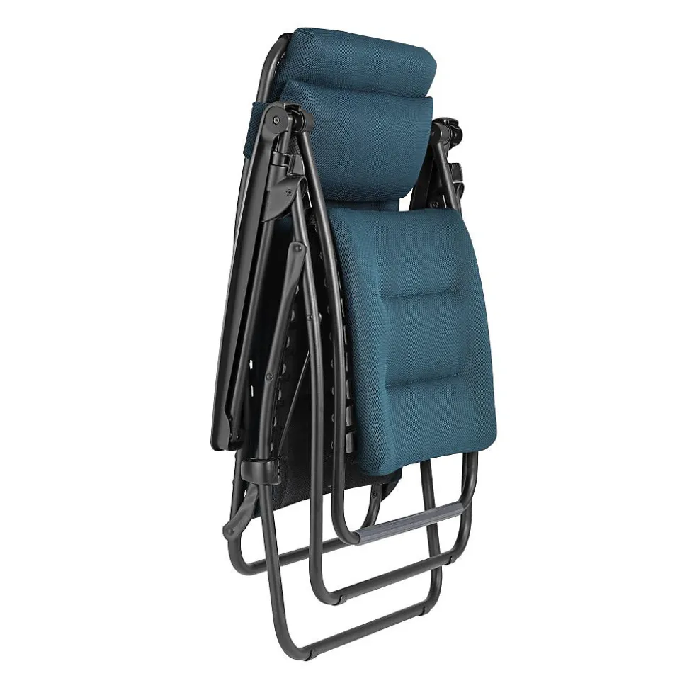 Bain de soleil Aircomfort Lafuma acier et polyester Coral Blue l.67cm x H.115cm