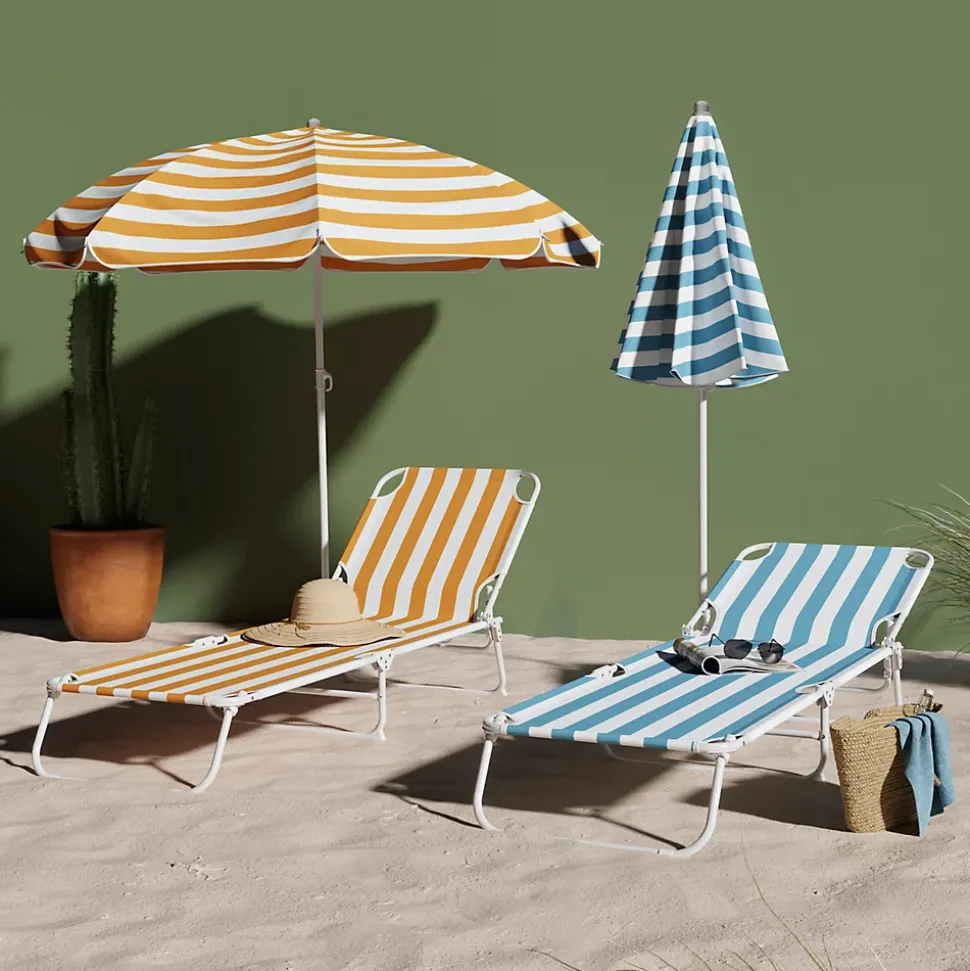 Bain de soleil Curacao rayure bleu clair