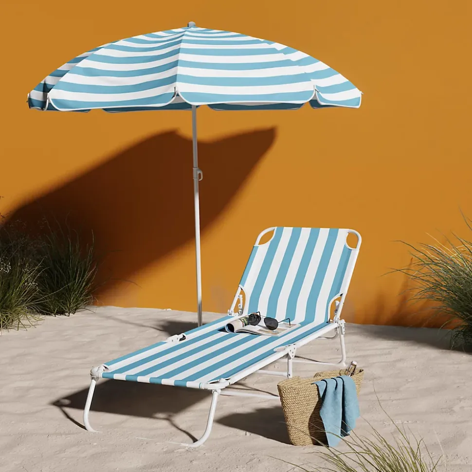 Bain de soleil Curacao rayure bleu clair