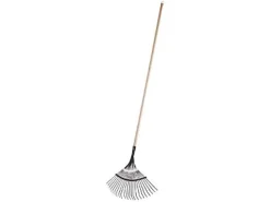 Balai à gazon à fils plats en métal L.130 cm