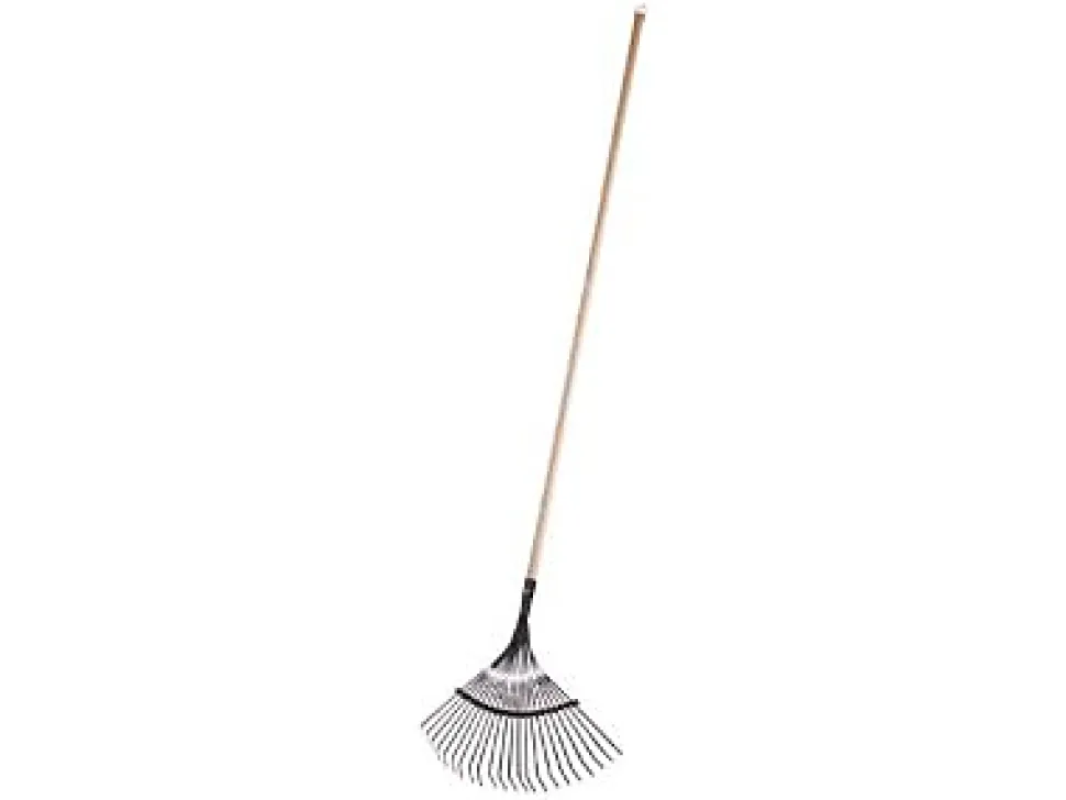 Balai à gazon à fils plats en métal L.130 cm