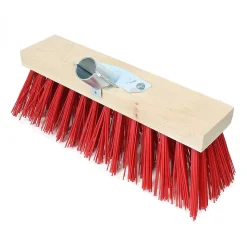 Balai cantonnier en bois - 32 cm - Rouge - Linxor