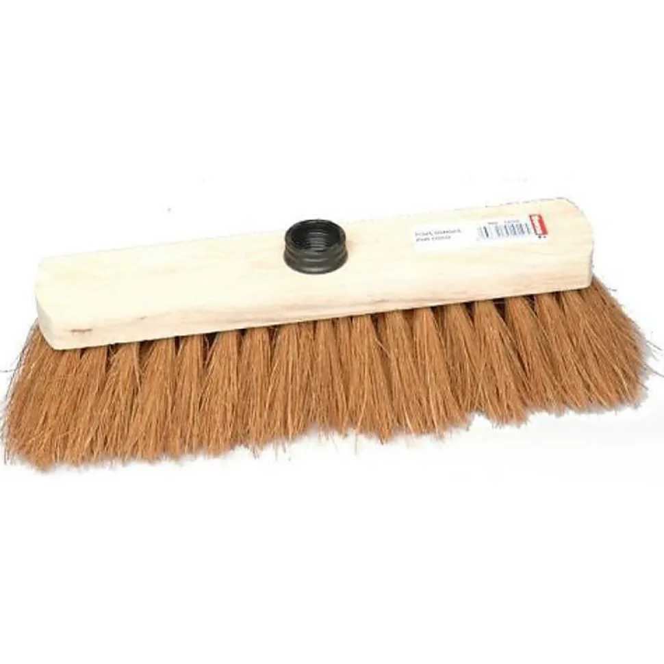 Balai coco monture 29cm en bois avec douille vis - BROSSERIE THOMAS - 101D