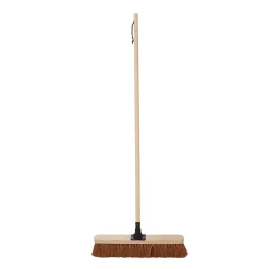 Balai fibre de coco 30cm, avec manche en bois