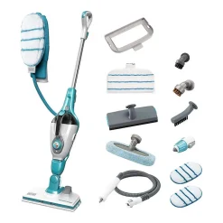 Balai Vapeur 1300W Multifonctions avec Gant Steamitt et 12 Accessoires BLACK+DECKER