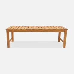Banc 2 - 3 places en acacia du Vietnam. bois clair. intérieur / extérieur. 140cm