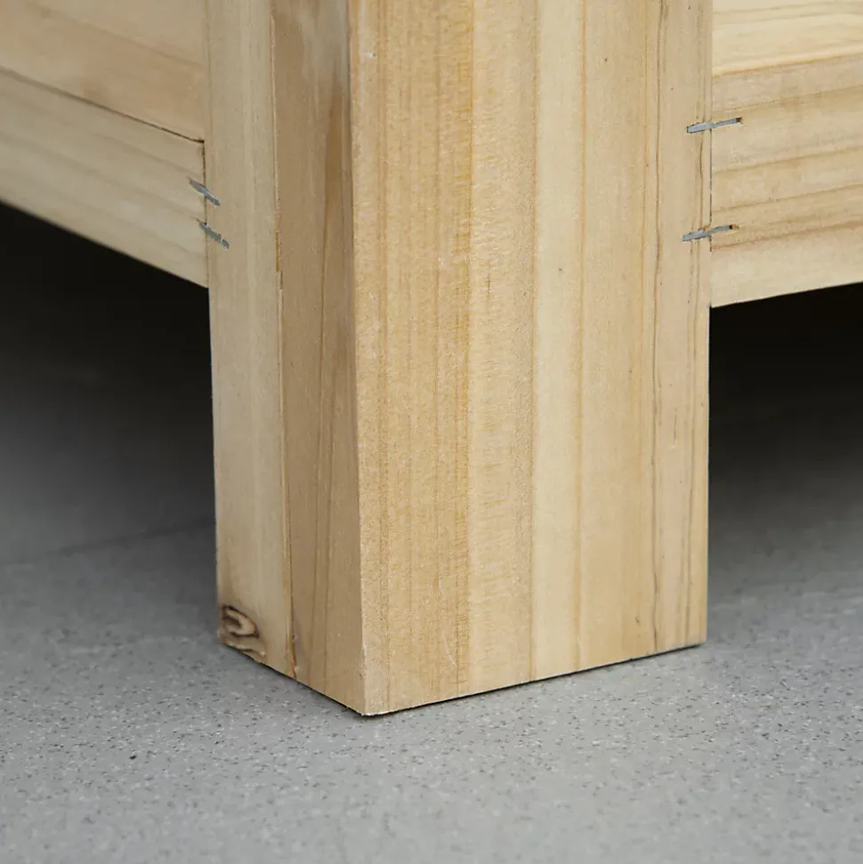 Banc coffre de jardin 2 en 1 - dim. 110L x 50l x 50H cm - charge max. 120 Kg - bois sapin pré-huilé acier galvanisé