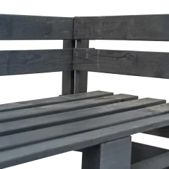 Banc d'angle de jardin en bois gris - vidaXL - Palette - Pour adultes