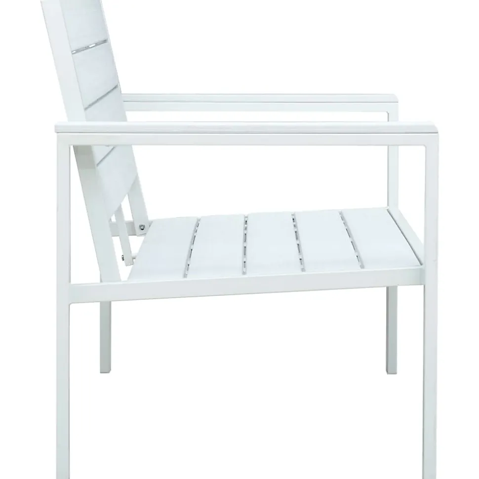 Banc de jardin 120 cm PEHD Blanc Aspect de bois vidaXL