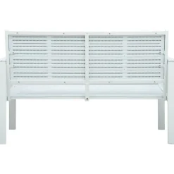 Banc de jardin 120 cm PEHD Blanc Aspect de bois vidaXL