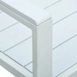 Banc de jardin 120 cm PEHD Blanc Aspect de bois vidaXL