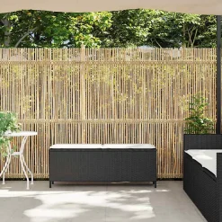Banc de jardin avec coussin noir 110x30x40,5 cm résine tressée vidaXL