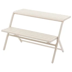 Banc de jardin Balcon Drilia argile blanc 2 places Hespéride