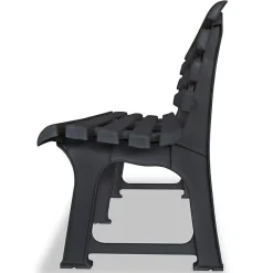 Banc de jardin en PVC - Vidaxl - 145.5 x 49 x 74 cm - Gris - Extérieur