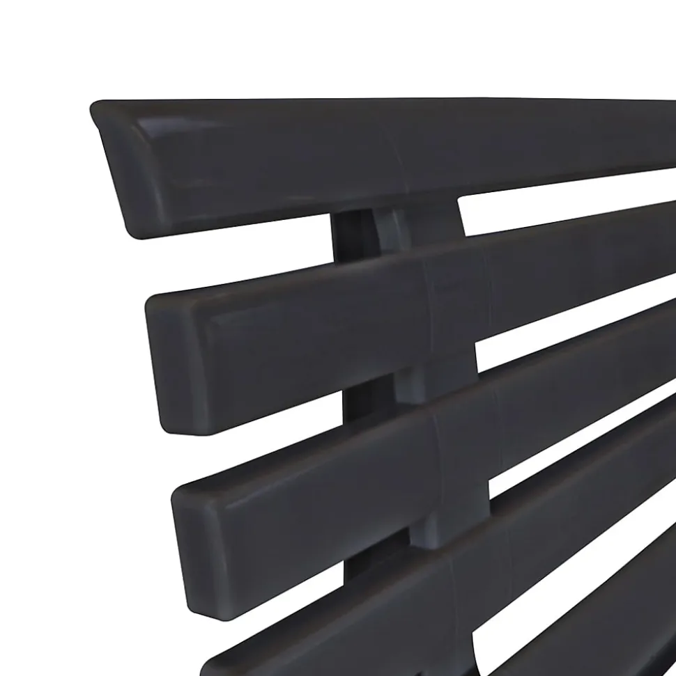 Banc de jardin en PVC - Vidaxl - 145.5 x 49 x 74 cm - Gris - Extérieur