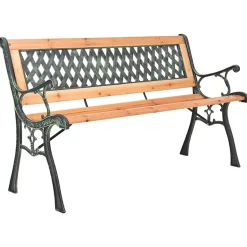 Banc de jardin meuble de patio bois Helloshop26