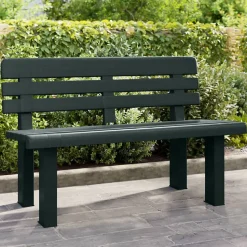 Banc de jardin vert 110x52x71 cm polypropylène vidaXL