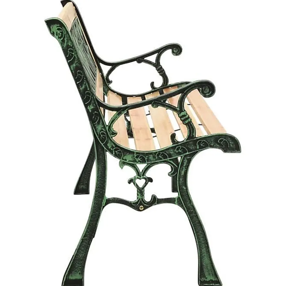 Banc en fonte verte et bois de sapin - Bois - 122 x 54 x 73 cm