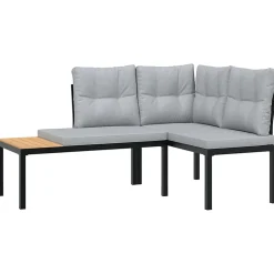 Bancs de jardin avec coussins lot de 2 acier enduit de poudre vidaXL