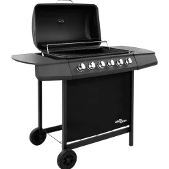 Barbecue à 6 brûleurs (102x55x98 cm - Noir)