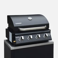 Barbecue à gaz avec 4 brûleurs à poser avec récupérateur de graisse