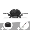 Barbecue à gaz Q 1200N noir + Housse + Spatule - Weber
