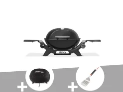 Barbecue à gaz Q 1200N noir + Housse + Spatule - Weber