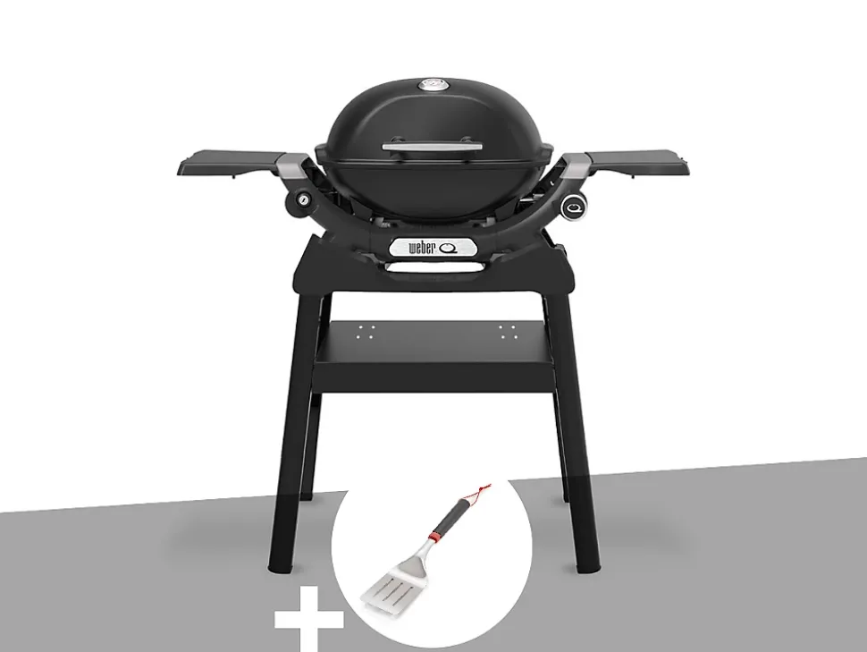 Barbecue à gaz Q 1200N noir avec pied + Spatule - Weber